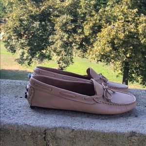 Pink Leather Driving Mocs - Made in Italy!